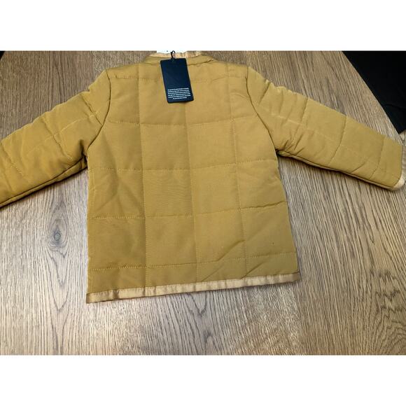 NWT 7 For All Mankind Kids Quilted Snap Front Jacket Cognac Sz 24 Months - Picture 5 of 7